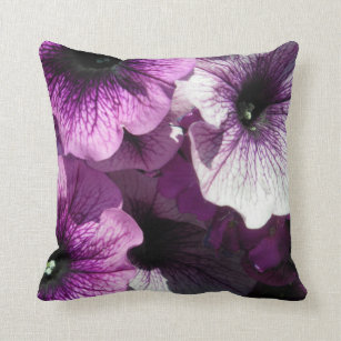Purple Flower Pillows Decorative Throw Pillows Zazzle