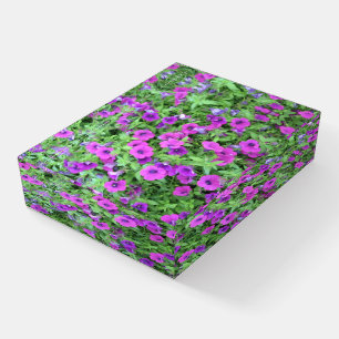 Purple Petunias Rectangular Paperweight