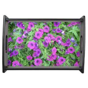 Purple Petunias Serving Tray
