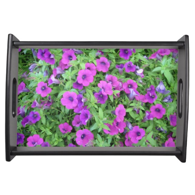 Purple Petunias Serving Tray (Front)