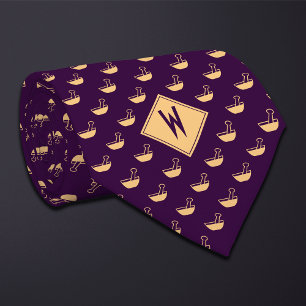 Purple Pharmacist Mortar and Pestle Neck Tie
