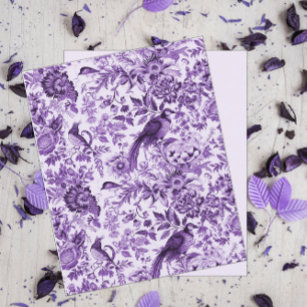 Purple Pheasants Garden French Scrapbook Paper