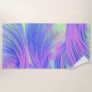 Purple Phoenix  Beach Towel