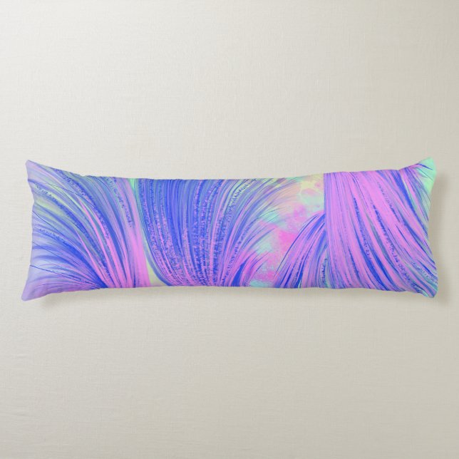 Purple Phoenix Feathers  Body Pillow (Front)