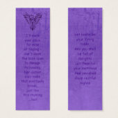 Purple Phoenix Rising, leather-effect bookmark (Front & Back)