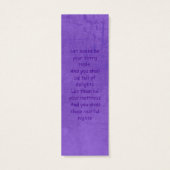 Purple Phoenix Rising, leather-effect bookmark (Back)