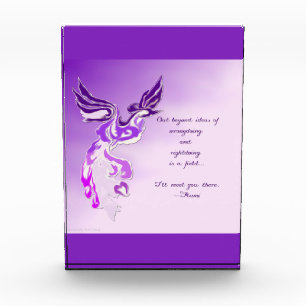 Purple Phoenix Rumi Quote Acrylic Plaque