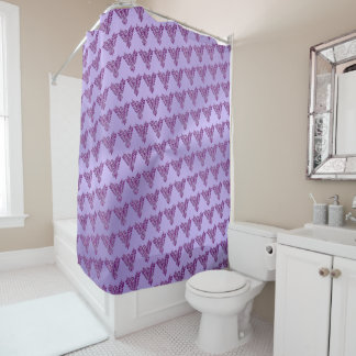 Purple Phoenix with polished metal effect Shower Curtain
