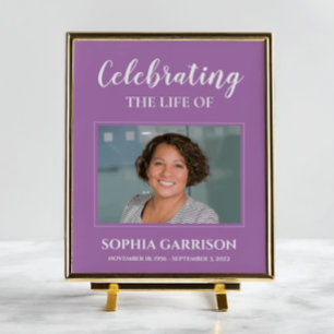 Purple Photo Welcome To Celebration Of Life Poster