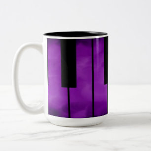 Purple Piano Keys Music Coffee Mug