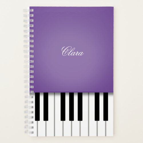 Purple Piano Music Keyboard Personalized Noteboo Notebook