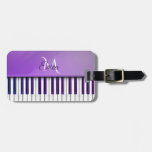 Purple Piano Personalized  Music Luggage Tag at Zazzle