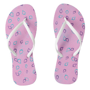 Purple, Pick a Color Leaf Outlines Pink FlipFlops