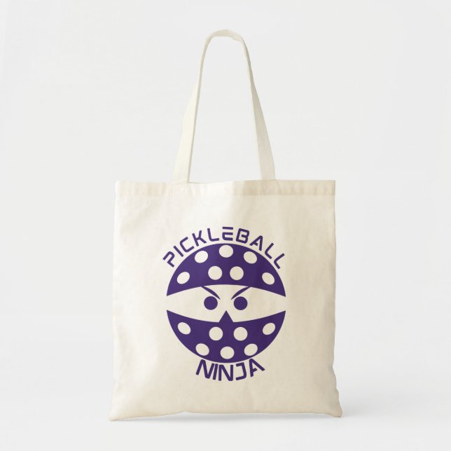 Purple Pickleball Ninja Tote Bag (Front)