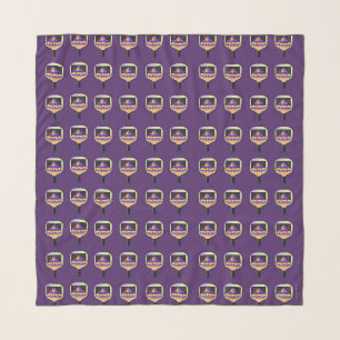 Purple Pickleball Paddle Chiffon Scarf