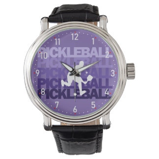 💜Purple Pickleball silhouette Pickleball  Watch