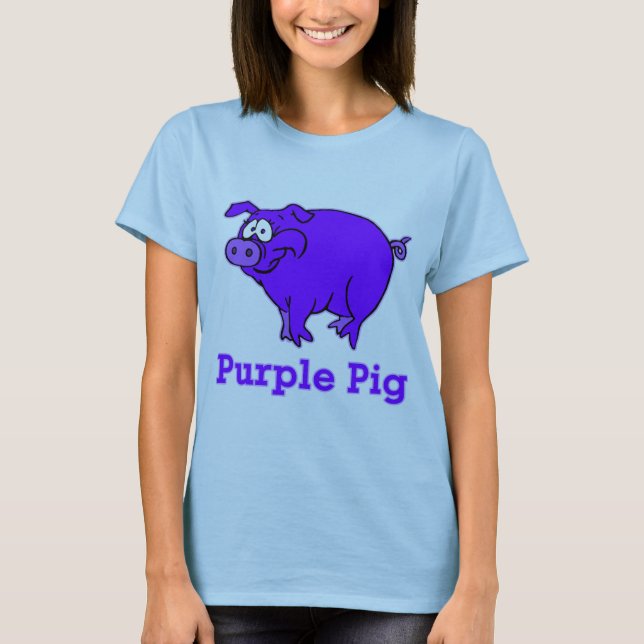 Purple Pig on Apparel, Mugs, Baby Shirts (Front)