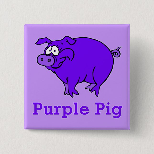 Purple Pig on Apparel, Mugs, Baby Shirts Button (Front)