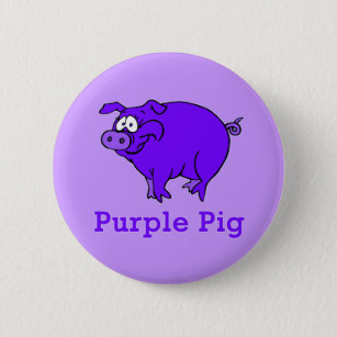 Purple Pig on Apparel, Mugs, Baby Shirts Pinback Button