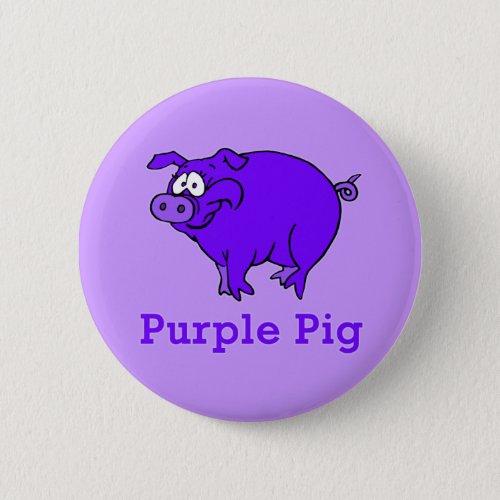 Purple Pig on Apparel Mugs Baby Shirts Pinback Button