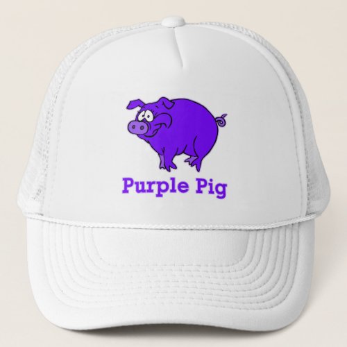 Purple Pig on Apparel Mugs Baby Shirts Trucker Hat