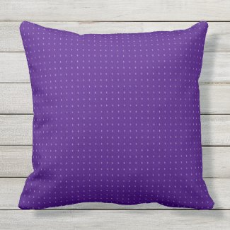 Purple Pin Dot Outdoor Throw Pillow