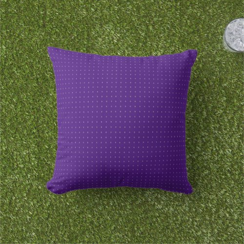 Purple Pin Dot Outdoor Throw Pillow