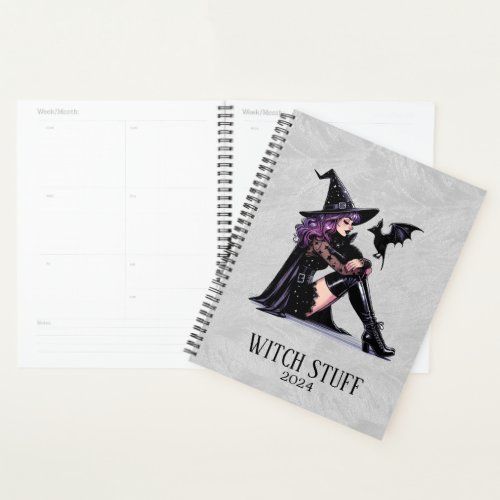 Purple Pin Up Witch Planner