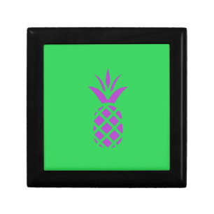 Purple pine apple in green. jewelry box