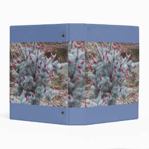 Purple Pine Cones on Blue Tree Mini Binder