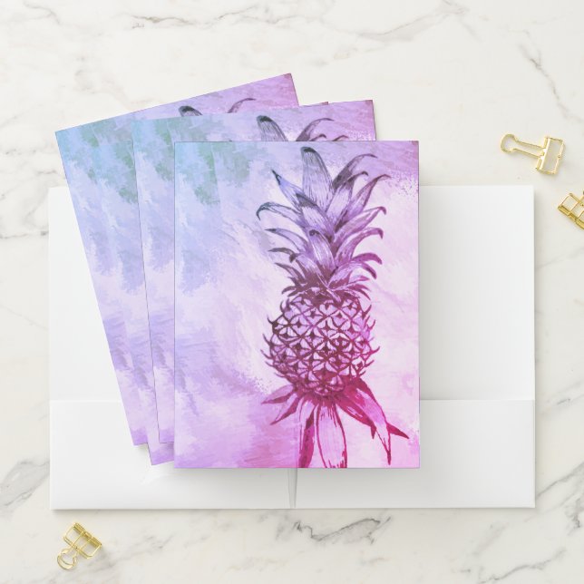 Purple Pineapple  Pocket Folder (In Situ)