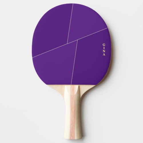 Purple Ping Pong Paddle Personalized with Name
