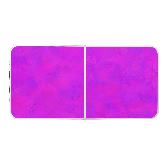 Purple Pink Abstract Pattern Beer Pong Table (Top)