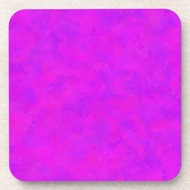 Purple Pink Abstract Pattern Beverage Coaster (Front)