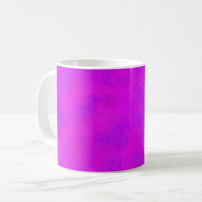 Purple Pink Abstract Pattern Coffee Mug (Front Left)
