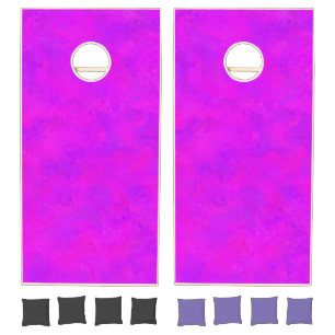 Purple Pink Abstract Pattern Cornhole Set