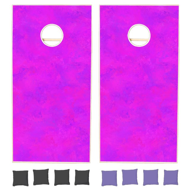 Purple Pink Abstract Pattern Cornhole Set (Set)