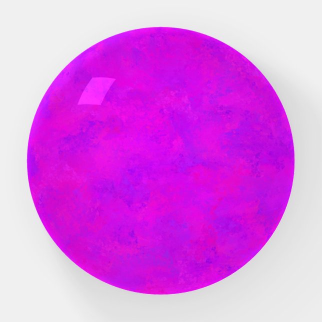 Purple Pink Abstract Pattern Paperweight (Front)