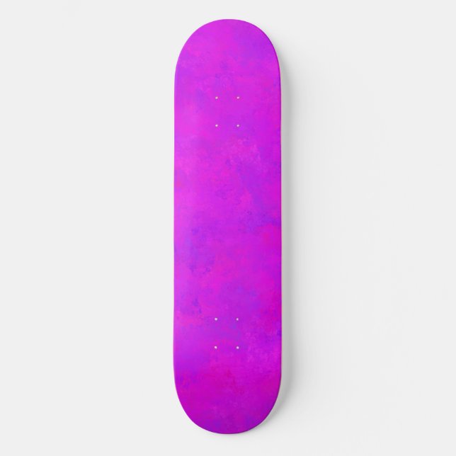 Purple Pink Abstract Pattern Skateboard (Front)