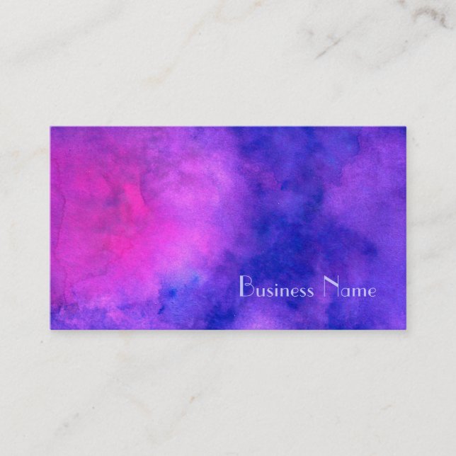 Purple Pink Abstract Texture Business Card (Front)