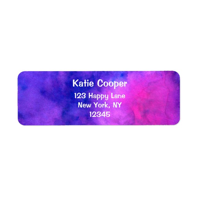 Purple Pink Abstract Texture Label (Front)