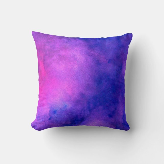 Purple Pink Abstract Texture Throw Pillow (Front)