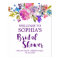 Purple Pink and Blue Flowers Bridal Shower Welcome