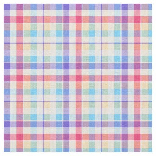 Purple, Pink and Blue Girly Plaid Fabric