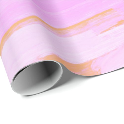Purple pink and blue painted abstract gift wrap