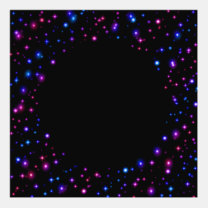 Purple Pink and Blue Sparkle Stars Frame or Arch