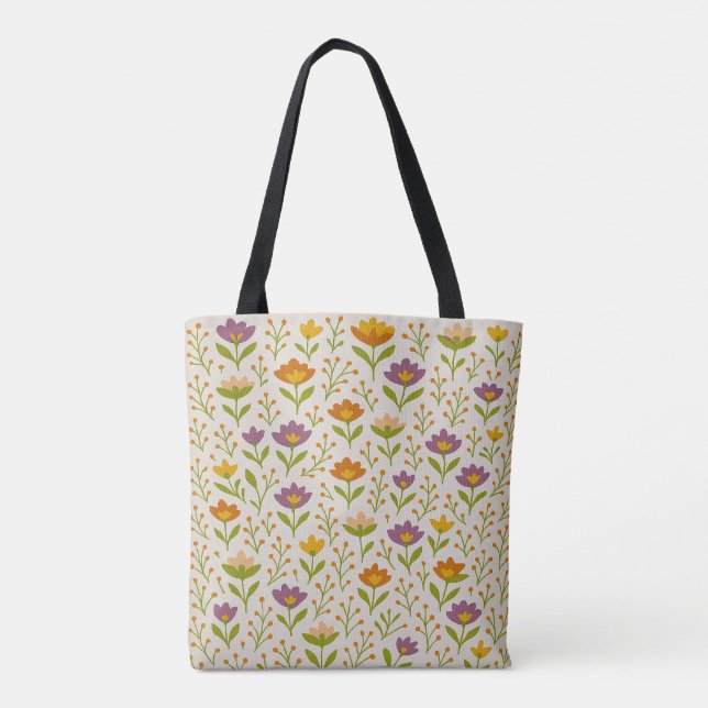 Purple, Pink and Green Tote Bag (Back)