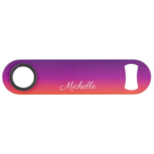 Purple, pink and orange gradient ombre bar key