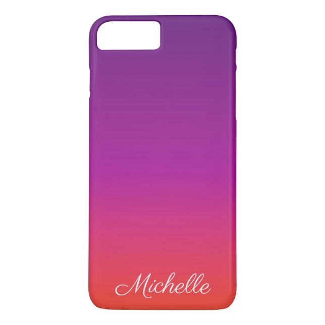Purple, pink and orange gradient ombre Case-Mate iPhone case (Back)