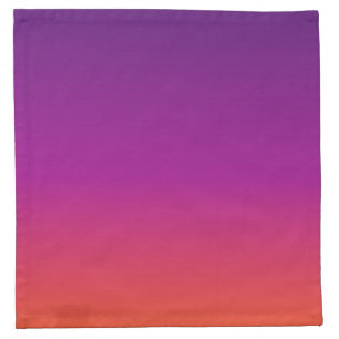 Purple, pink and orange gradient ombre cloth napkin